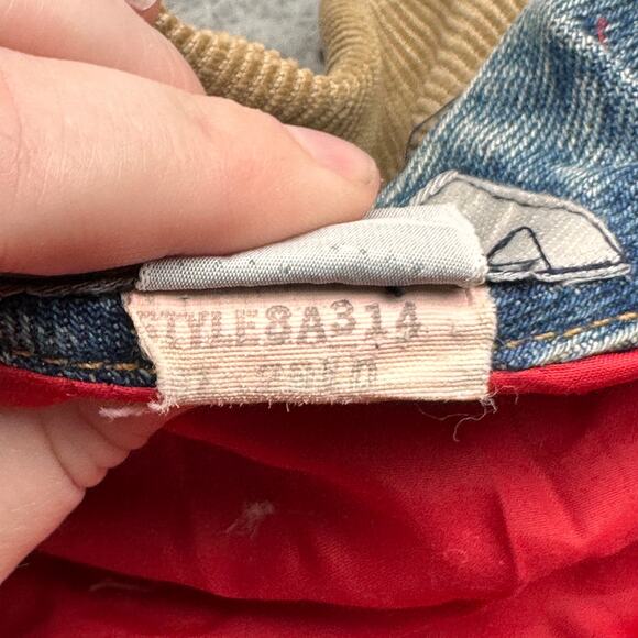 Vintage Marithé François Girbaud Denim Button Chore Coat Mens Large Lined Red - Picture 7 of 14